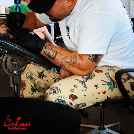 COOKMAN クックマン シェフパンツ イージーパンツ ベージュ Chef Pants Old Tattoo Beige