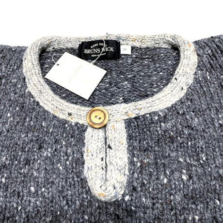 BRUNS WICK ブランズウィック キーネック セーター key neck sweater チャコール