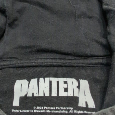 PANTERA パンテラ スウェットパーカー フーディー バンドスウェット チャコールグレー SKELETON COWBOY HOODIE STONE WASH
