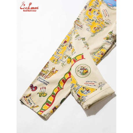 COOKMAN クックマン シェフパンツ イージーパンツ オフホワイト Chef Pants Souvenir Map California 231-61867