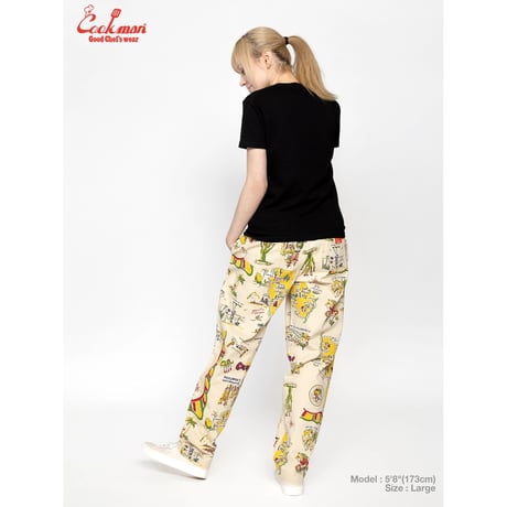 COOKMAN クックマン シェフパンツ イージーパンツ オフホワイト Chef Pants Souvenir Map California 231-61867