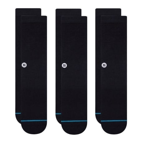 STANCE SOCKS スタンスソックス 靴下 ソックス 3枚セット 3足セット ブラック ICON 3 PACK
