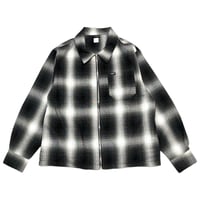 CAL TOP キャルトップ オンブレチェック シャツジャケット ブラック/アイボリー OMBRE CHECK SHIRT JACKET BLACK/IVORY CA-007