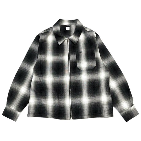 CAL TOP キャルトップ オンブレチェック シャツジャケット ブラック/アイボリー OMBRE CHECK SHIRT JACKET BLACK/IVORY CA-007