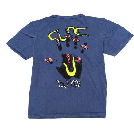THE CURE ザ・キュアー Tシャツ バンドTシャツ デニムブルー  WISH TOUR '92 S/S TEE STONE WASH