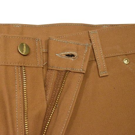リメイク 00s 未使用品 デッドストック CARHARTT カーハート ダックパンツ ブラウン DOUBLE FRONT WORK DUNGAREE B01