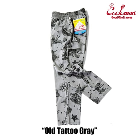 COOKMAN クックマン シェフパンツ イージーパンツ グレー Chef Pants Old Tattoo Gray