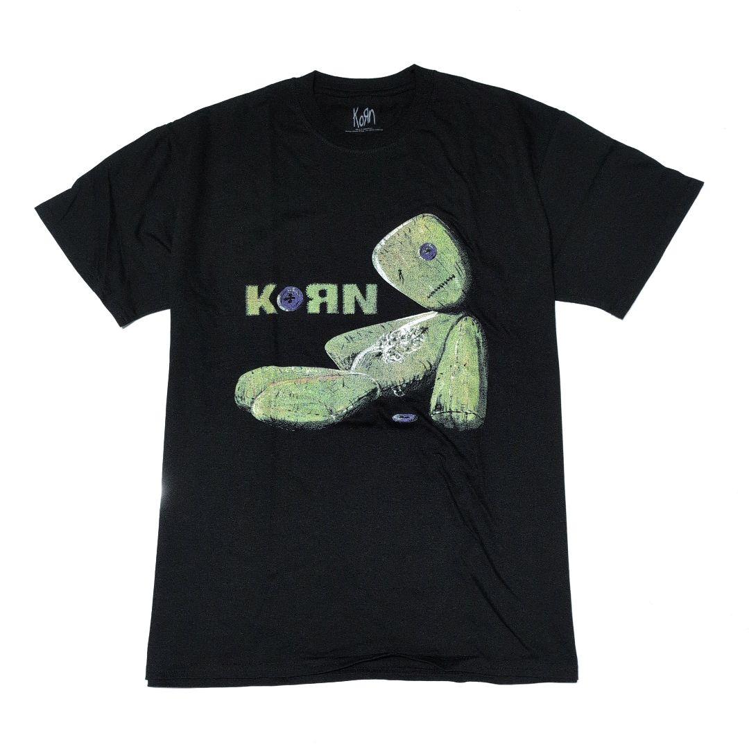 KORN コーン Tシャツ バンドTシャツ ブラック ISSUES TRACKLIST S/S