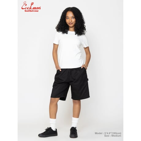 COOKMAN クックマン カーペンターパンツ ショーツ ブラック Carpenter's Pants Short Heavy twill Black 231-61923