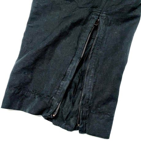 実物 未使用品デッドストック イタリア軍 ワークパンツ ブラック染め ITALIAN AIR FORCE WORK PANT