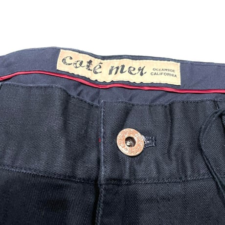 COTE MER コートメール コットンパンツ ウォッシュドブラック pt-a12-001