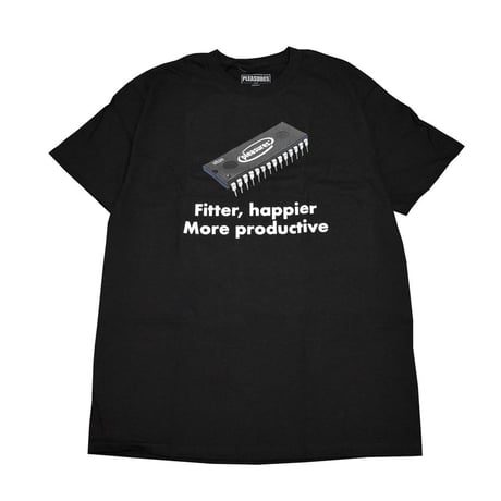 PLEASURES　プレジャーズ　Tシャツ　ブラック　HAPPIER　p20su047