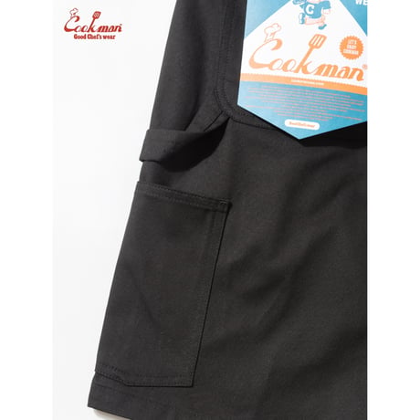 COOKMAN クックマン カーペンターパンツ ショーツ ブラック Carpenter's Pants Short Heavy twill Black 231-61923