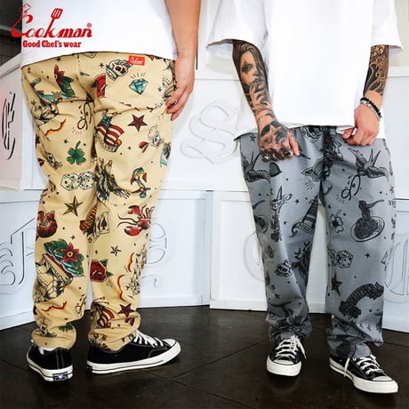 COOKMAN クックマン シェフパンツ イージーパンツ ベージュ Chef Pants Old Tattoo Beige