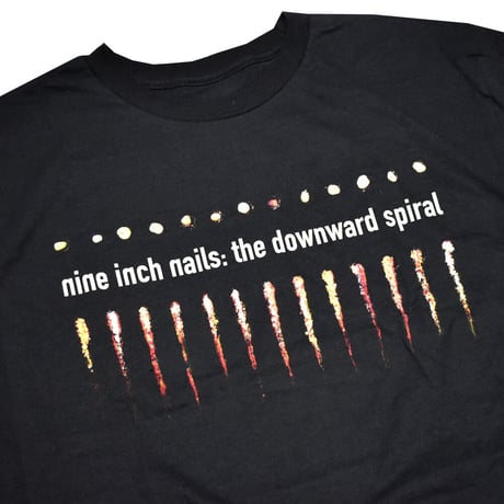 NINE INCH NAILS ナインインチネイルズ Tシャツ バンドTシャツ ブラック DOWNWARD SPIRAL S/S TEE