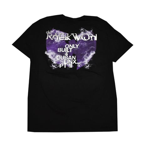 RAEKWON レイクウォン Tシャツ ブラック ONLY BUILT 4 CUBAN LINX TEE rk11 ウータンクラン WU-TANG CLAN