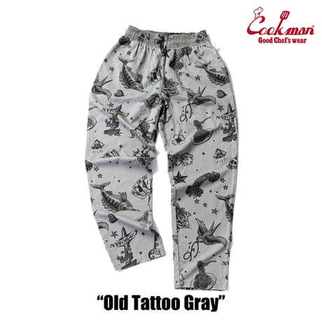 COOKMAN クックマン シェフパンツ イージーパンツ グレー Chef Pants Old Tattoo Gray