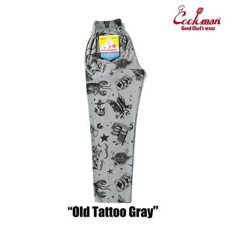 COOKMAN クックマン シェフパンツ イージーパンツ グレー Chef Pants Old Tattoo Gray
