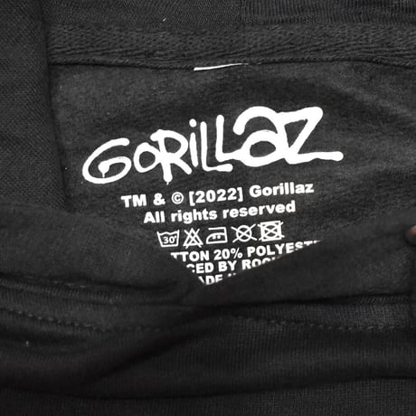 GORILLAZ ゴリラズ スウェットパーカー フーディー ブラック GROUP CIRCLE RISE HOODIE