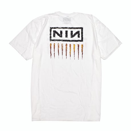 NINE INCH NAILS ナインインチネイルズ Tシャツ バンドTシャツ ホワイト DOWNWARD SPIRAL S/S TEE
