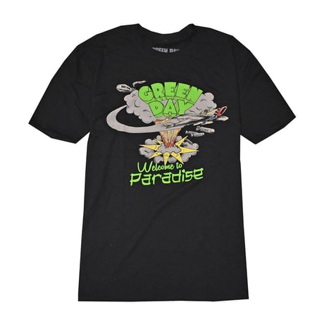 GREEN DAY グリーンデイ Tシャツ バンドTシャツ ブラック WELCOME TO PARADISE S/S TEE