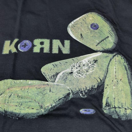 KORN コーン Tシャツ バンドTシャツ ブラック ISSUES TRACKLIST S/S TEE