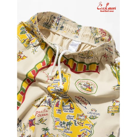 COOKMAN クックマン シェフパンツ イージーパンツ オフホワイト Chef Pants Souvenir Map California 231-61867