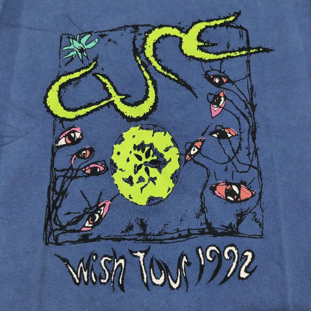 The Cure バンドTシャツ THE CURE ザ・キュアー Tシャツ バンドTシャツ デニムブルー WISH TOUR