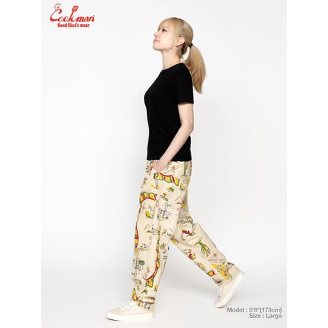 COOKMAN クックマン シェフパンツ イージーパンツ オフホワイト Chef Pants Souvenir Map California 231-61867