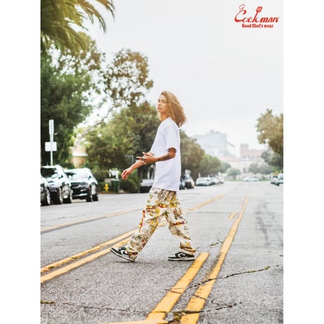 COOKMAN クックマン シェフパンツ イージーパンツ オフホワイト Chef Pants Souvenir Map California 231-61867