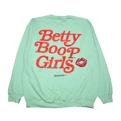 BETTY BOOP ベティーブープ クルースウェット ミントグリーン CREW SWEAT betty-crew-emk