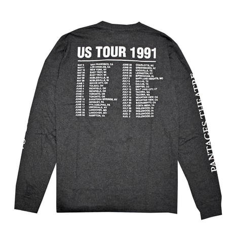 GUNS N' ROSES  GN'R ガンズアンドローゼズ ロンTEE チャコールグレー HOLLYWOOD TOUR L/S TEE