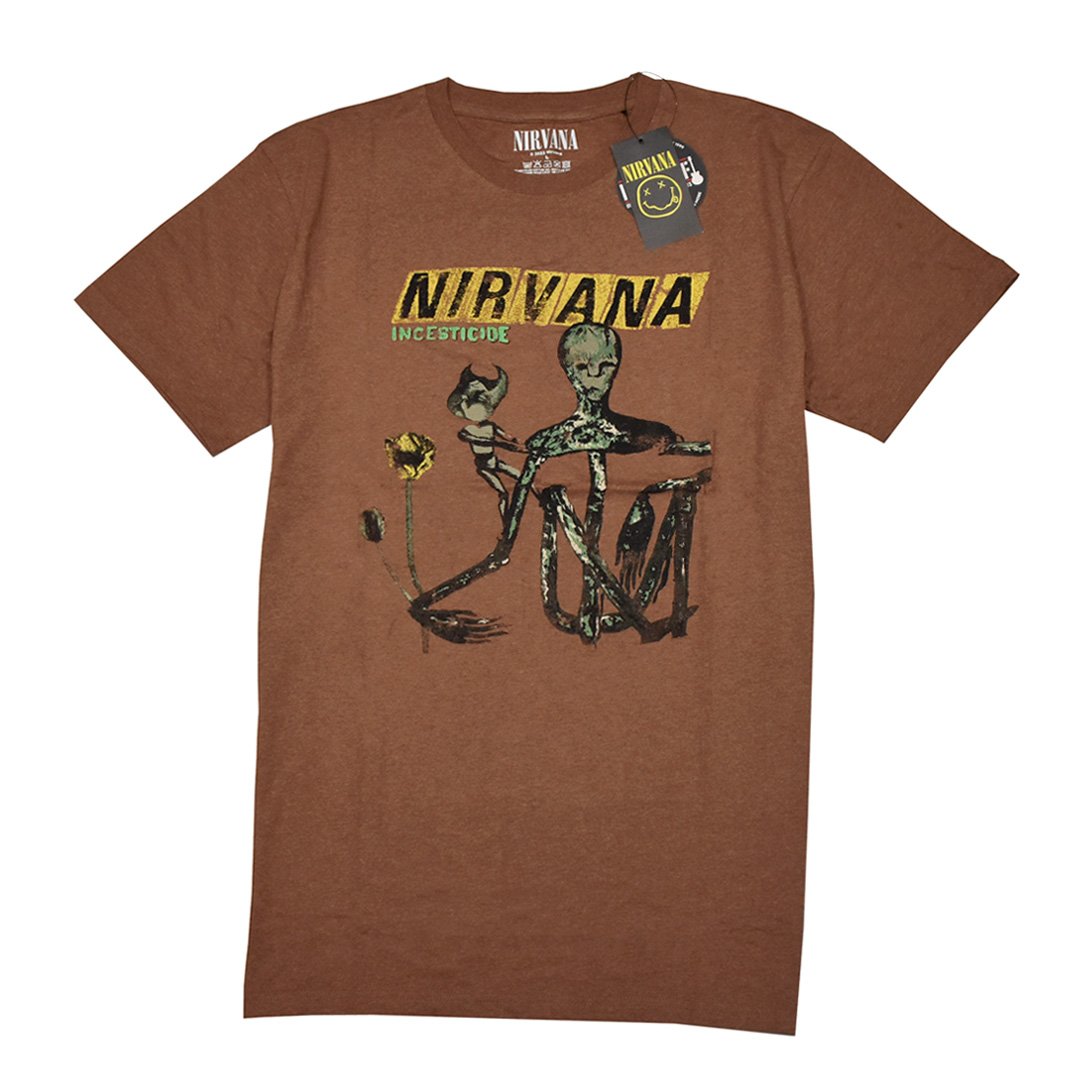 NIRVANA ニルヴァーナ Tシャツ バンドTシャツ ブラウン NIRVANA ニルヴァーナ Tシャツ バンドTシャツ ブラウン