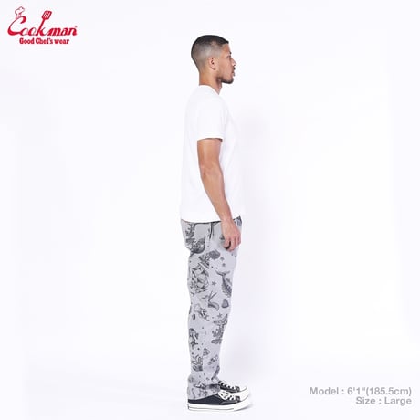 COOKMAN クックマン シェフパンツ イージーパンツ グレー Chef Pants Old Tattoo Gray