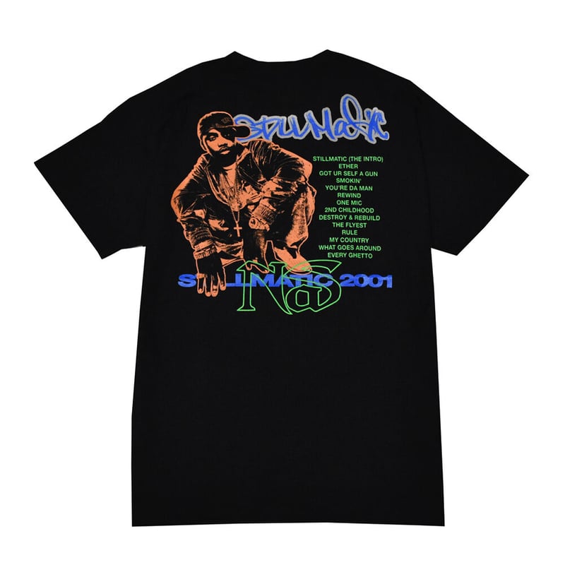 NAS ナズ Tシャツ ブラック STILLMATIC 2001 TEE L-XL | EmbarK