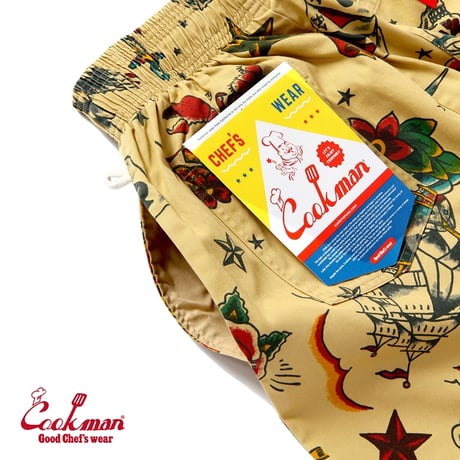 COOKMAN クックマン シェフパンツ イージーパンツ ベージュ Chef Pants Old Tattoo Beige