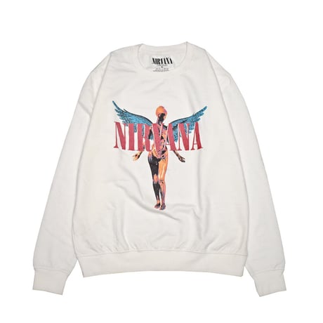 NIRVANA ニルヴァーナ スウェット バンドスウェット ホワイト ANGELIC SWEATSHIRT