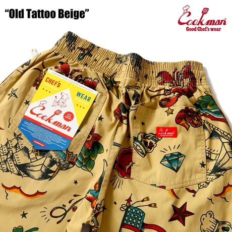 COOKMAN クックマン シェフパンツ イージーパンツ ベージュ Chef Pants Old Tattoo Beige