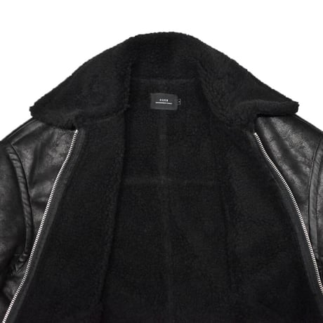 SLICK スリック シンセティックレザームートンB3ジャケット ブラック Synthetic Leather Mouton B3 Jacket 5165727