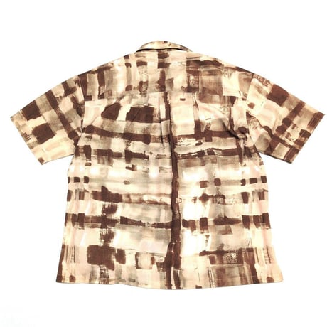 SLICK スリック オープンカラーシャツ ベージュ Abstract Printed Open Collar Shirt 5220287