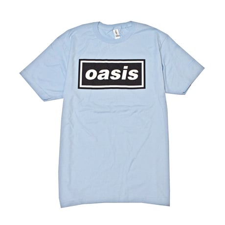 OASIS オアシス Tシャツ バンドTシャツ ライトブルー LOGO ON BLUE S/S TEE