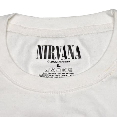 NIRVANA ニルヴァーナ スウェット バンドスウェット ホワイト ANGELIC SWEATSHIRT