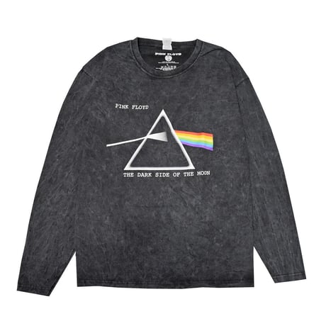 PINK FLOYD ピンクフロイド ロンTEE バンドTシャツ ブラック DARK SIDE OF THE MOON COURIER (DIP-DYE)