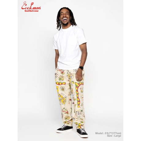 COOKMAN クックマン シェフパンツ イージーパンツ オフホワイト Chef Pants Souvenir Map California 231-61867