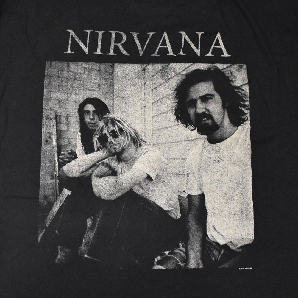 NIRVANA ニルヴァーナ Tシャツ バンドTシャツ ブラック SITTING PHOTO