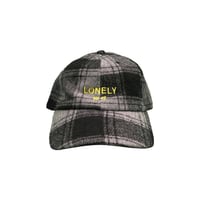 LONELY論理 ロンリ チェック ロー キャップ ブラック ICON CHECK LOW CAP  GD100