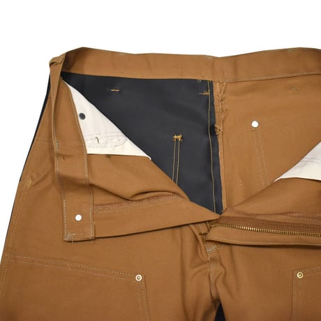 リメイク 00s 未使用品 デッドストック CARHARTT カーハート ダックパンツ ブラウン DOUBLE FRONT WORK DUNGAREE B01