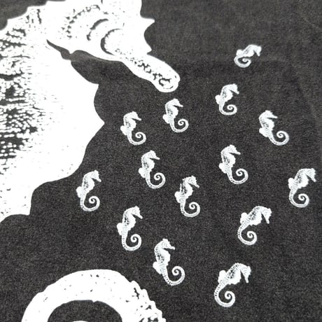 NIRVANA ニルヴァーナ Tシャツ バンドTシャツ チャコールグレー SEAHORSE & LOGO MONO S/S TEE STONE WASH