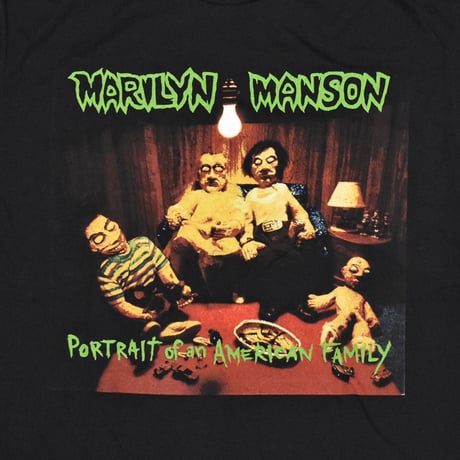 Marilyn Manson マリリンマンソン Tシャツ バンドTシャツ ブラック American Family S/S TEE
