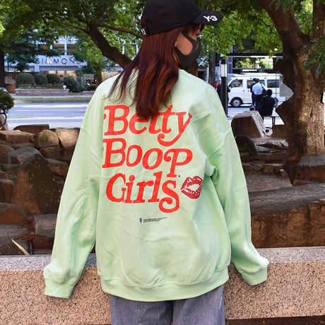 BETTY BOOP ベティーブープ クルースウェット ミントグリーン CREW SWEAT betty-crew-emk